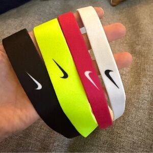 NWOT Nike Elastic Headbands Set (4) Workout Running Active